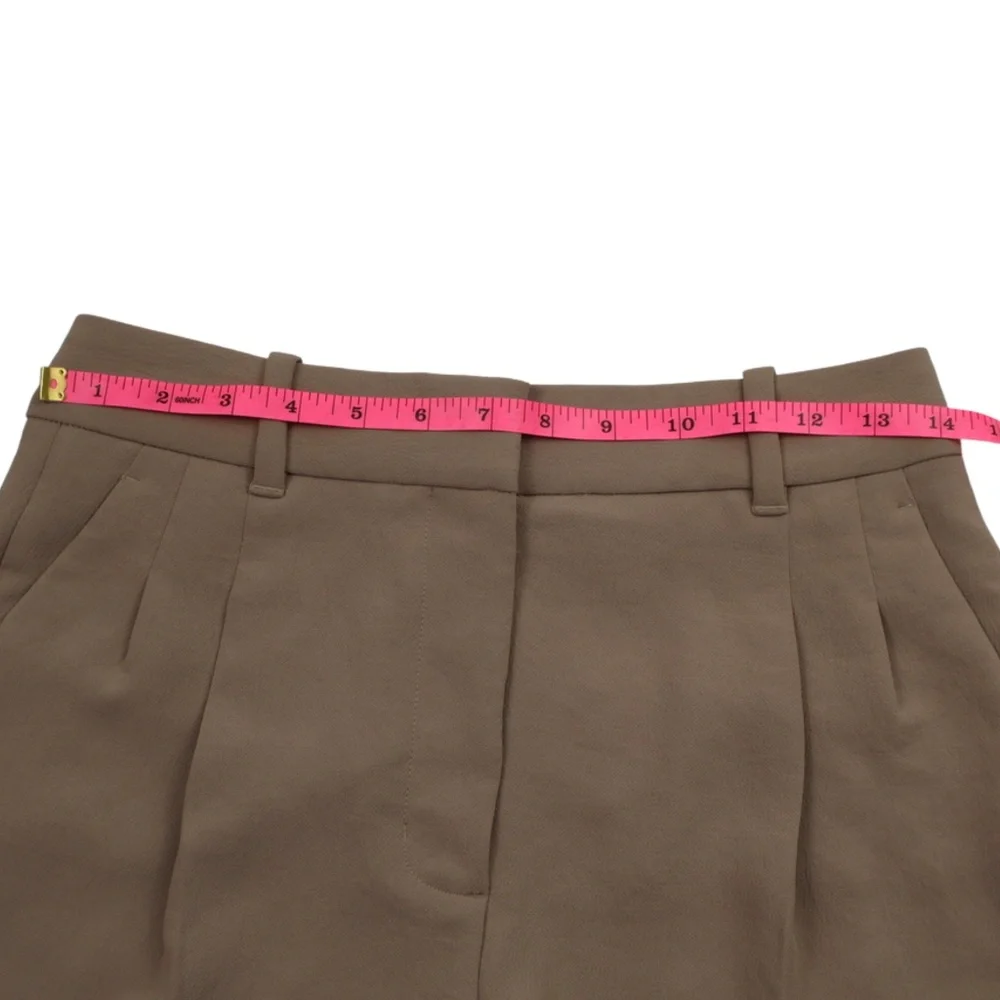 Aritzia Tailored High Rise Khaki Shorts Size 4 - Picture 6 of 13
